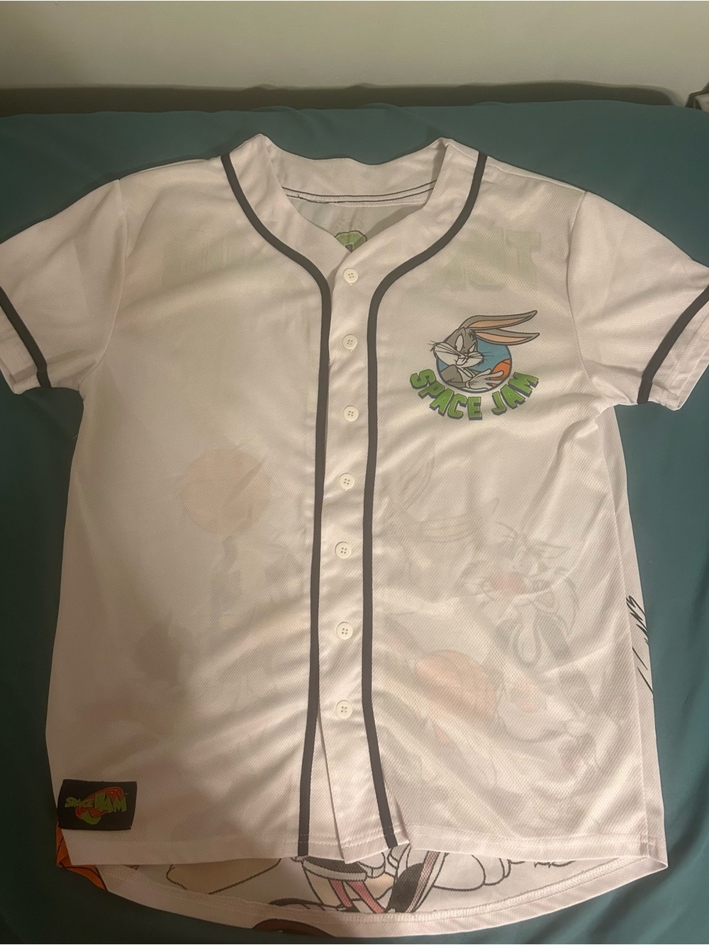 Space Jam Bugs Bunny White Baseball Jersey